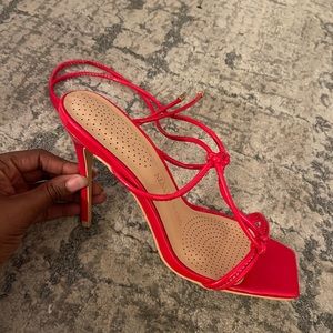 Red Strappy heels ,Size 8.5